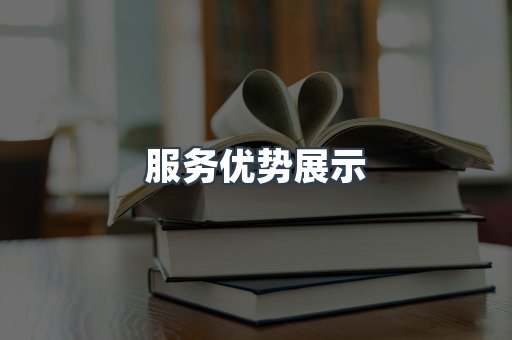 服务优势展示